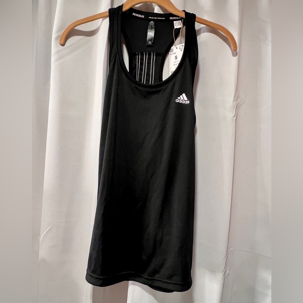 NWT Women’s Black & White Adidas Primeblue Workout Tank Top